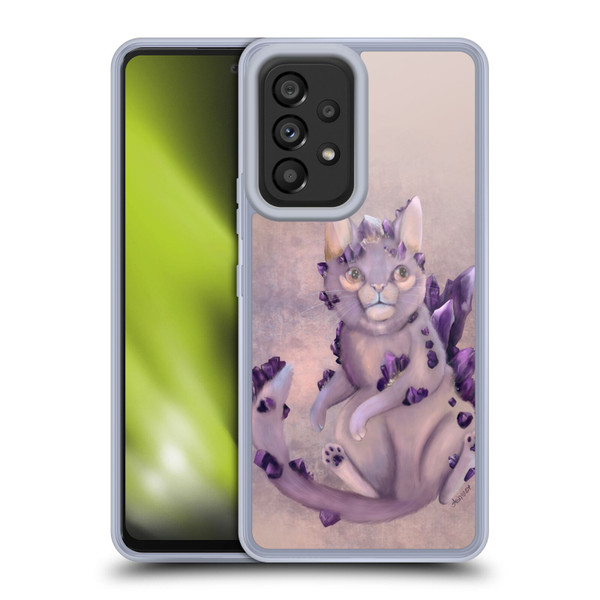 Ash Evans Graphics Amethyst Cat Soft Gel Case for Samsung Galaxy A53 5G (2022)