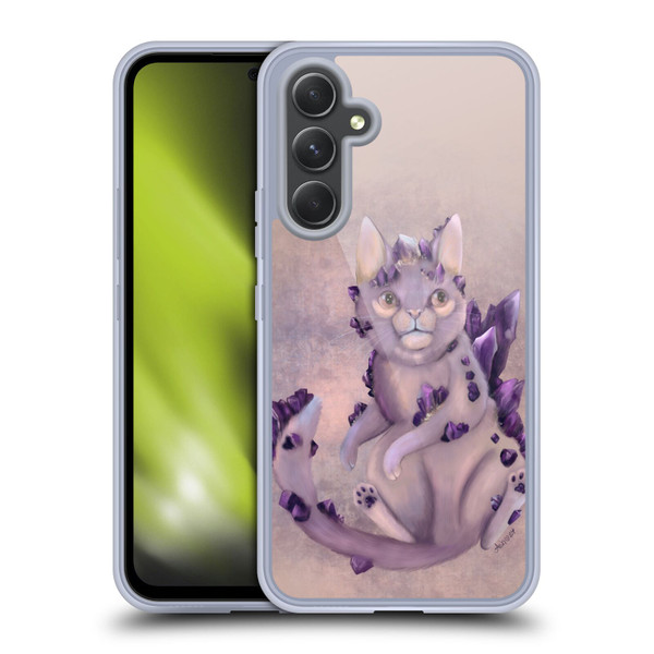 Ash Evans Graphics Amethyst Cat Soft Gel Case for Samsung Galaxy A54 5G