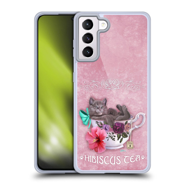 Ash Evans Graphics Hibiscus Tea Soft Gel Case for Samsung Galaxy S21+ 5G