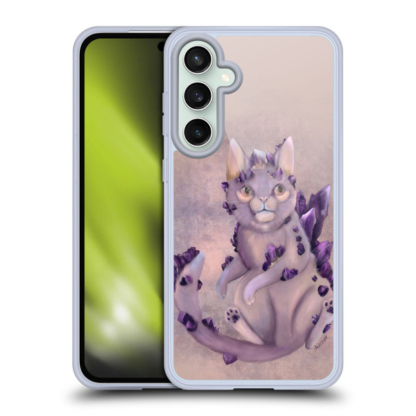 Ash Evans Graphics Amethyst Cat Soft Gel Case for Samsung Galaxy S23 FE 5G