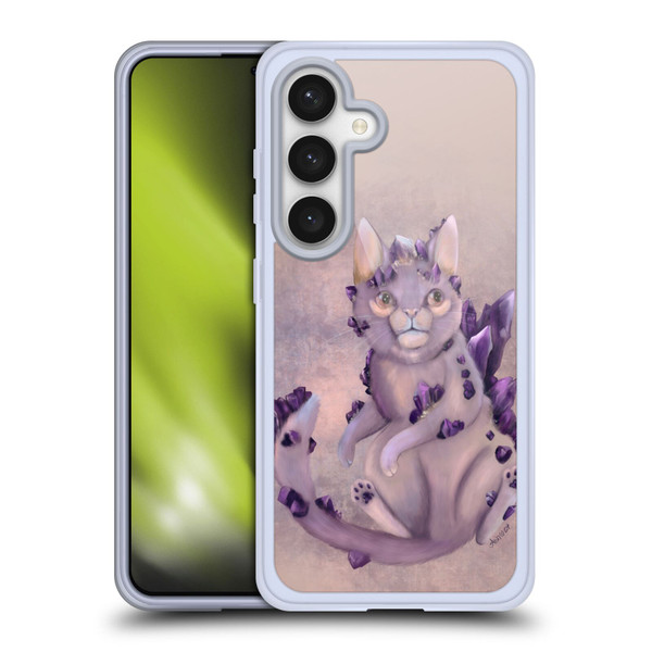 Ash Evans Graphics Amethyst Cat Soft Gel Case for Samsung Galaxy S24 5G