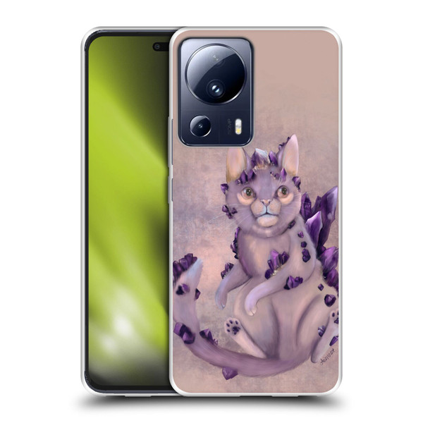 Ash Evans Graphics Amethyst Cat Soft Gel Case for Xiaomi 13 Lite 5G