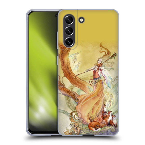Stephanie Law Art Violin Soft Gel Case for Samsung Galaxy S21 FE 5G