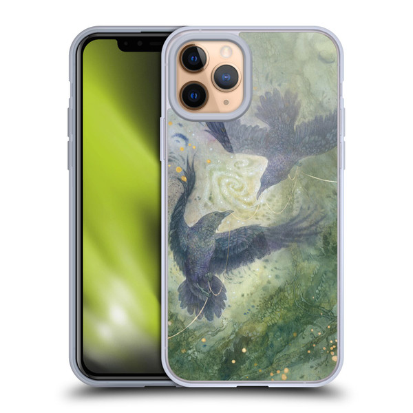 Stephanie Law Graphics Huginn And Muninn Soft Gel Case for Apple iPhone 11 Pro