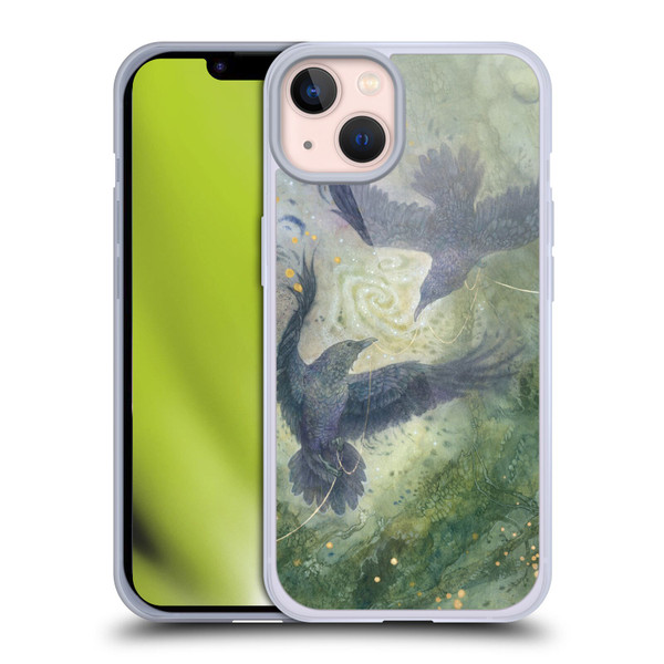 Stephanie Law Graphics Huginn And Muninn Soft Gel Case for Apple iPhone 13