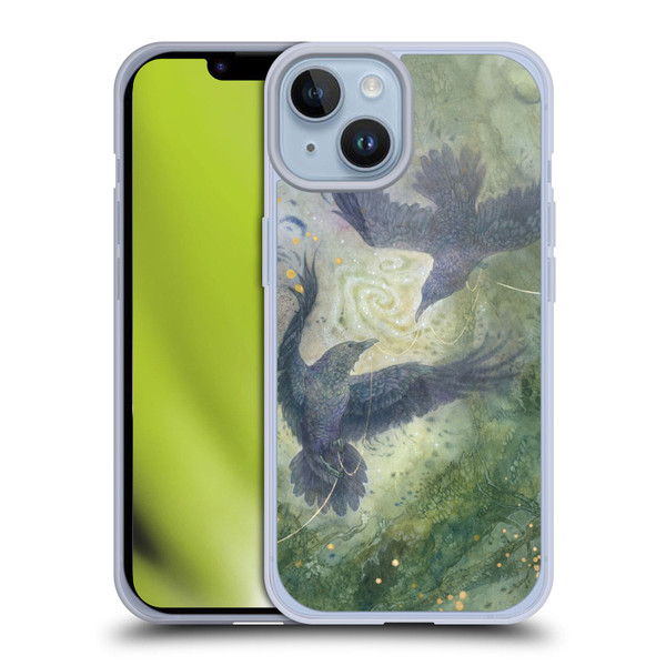 Stephanie Law Graphics Huginn And Muninn Soft Gel Case for Apple iPhone 14