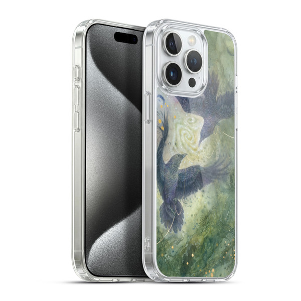 Stephanie Law Graphics Huginn And Muninn Soft Gel Case for Apple iPhone 15 Pro Max & MagSafe