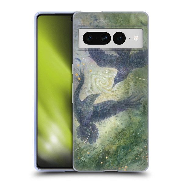 Stephanie Law Graphics Huginn And Muninn Soft Gel Case for Google Pixel 7 Pro