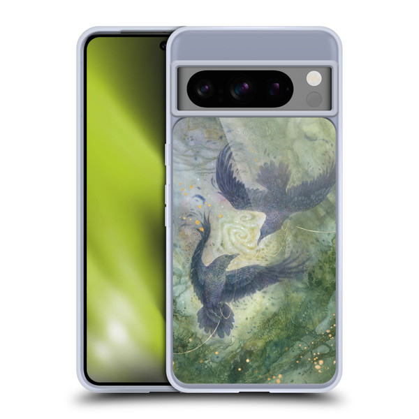 Stephanie Law Graphics Huginn And Muninn Soft Gel Case for Google Pixel 8 Pro