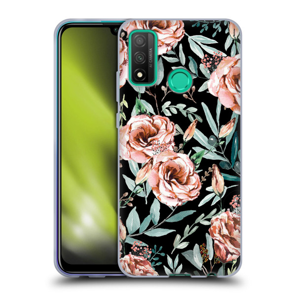 Anis Illustration Bloomers Black Soft Gel Case for Huawei P Smart (2020)