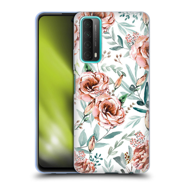 Anis Illustration Bloomers White Soft Gel Case for Huawei P Smart (2021)