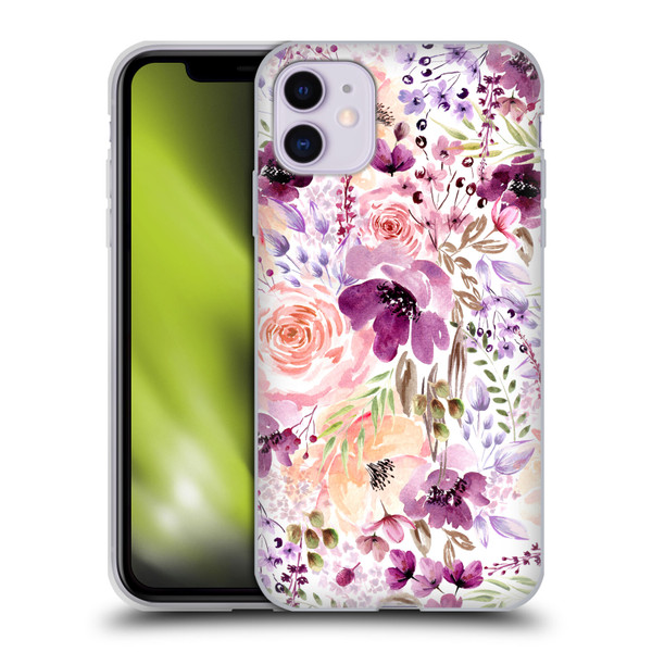 Anis Illustration Bloomers Floral Chaos Soft Gel Case for Apple iPhone 11