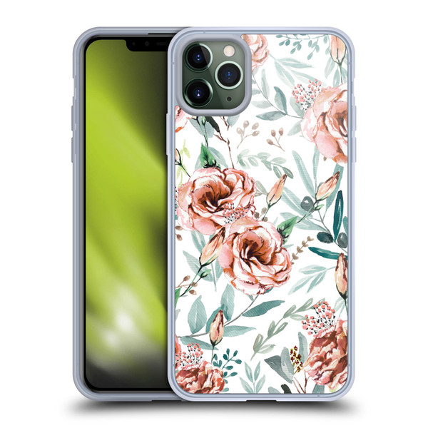 Anis Illustration Bloomers White Soft Gel Case for Apple iPhone 11 Pro Max