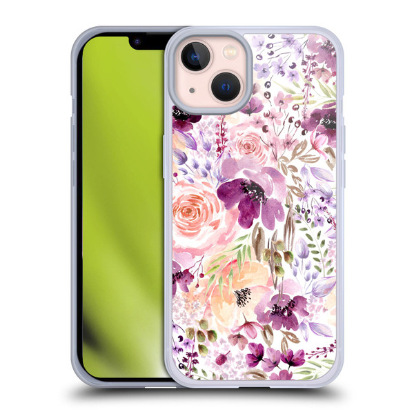 Anis Illustration Bloomers Floral Chaos Soft Gel Case for Apple iPhone 13