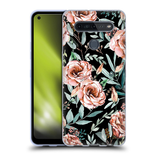 Anis Illustration Bloomers Black Soft Gel Case for LG K51S