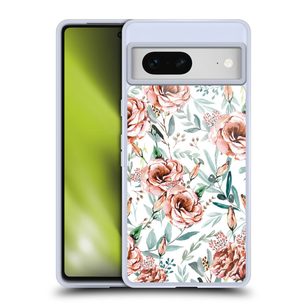 Anis Illustration Bloomers White Soft Gel Case for Google Pixel 7