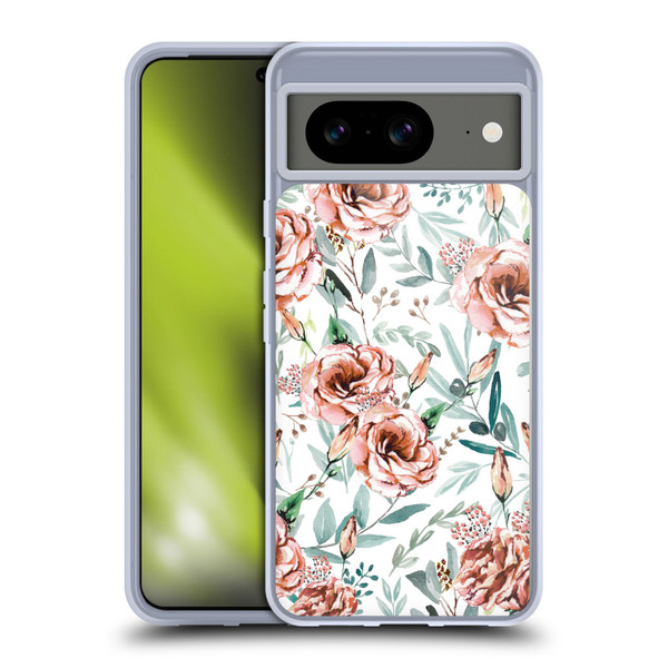 Anis Illustration Bloomers White Soft Gel Case for Google Pixel 8