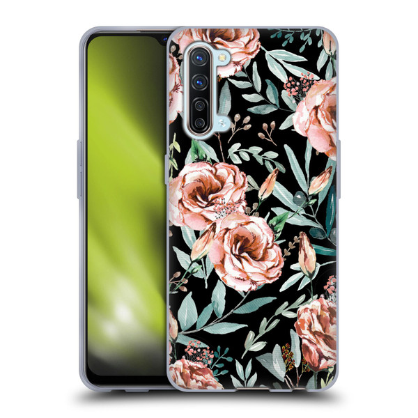 Anis Illustration Bloomers Black Soft Gel Case for OPPO Find X2 Lite 5G