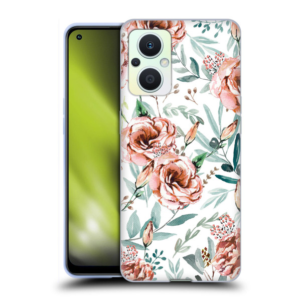Anis Illustration Bloomers White Soft Gel Case for OPPO Reno8 Lite
