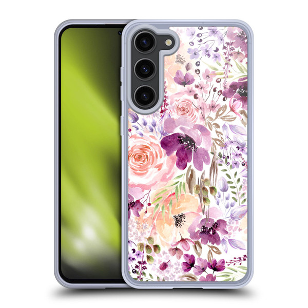 Anis Illustration Bloomers Floral Chaos Soft Gel Case for Samsung Galaxy S23+ 5G