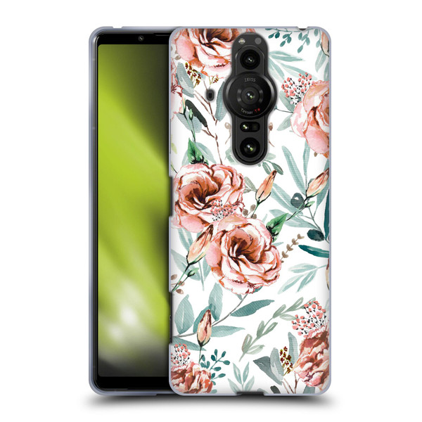 Anis Illustration Bloomers White Soft Gel Case for Sony Xperia Pro-I