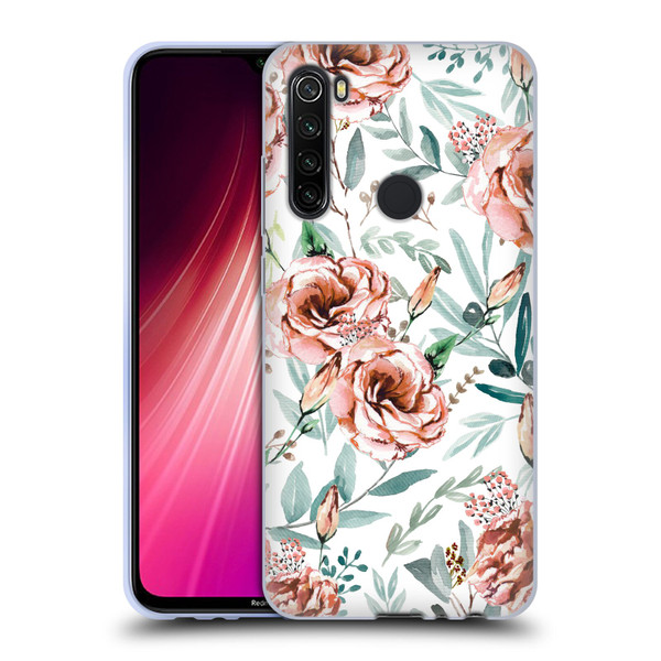 Anis Illustration Bloomers White Soft Gel Case for Xiaomi Redmi Note 8T