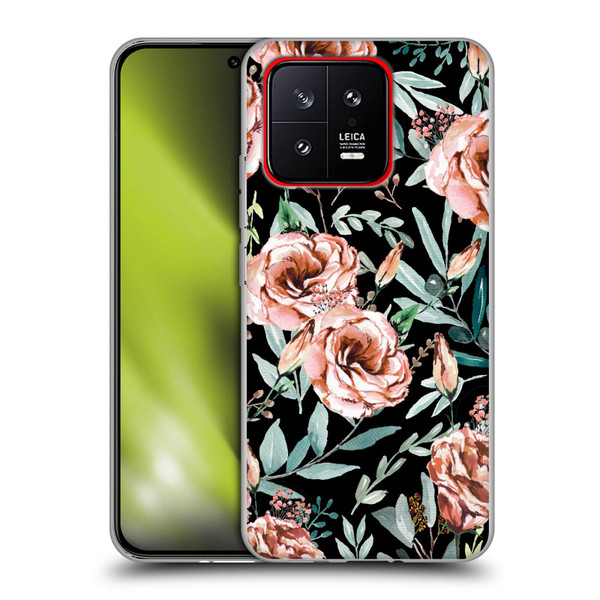 Anis Illustration Bloomers Black Soft Gel Case for Xiaomi 13 5G