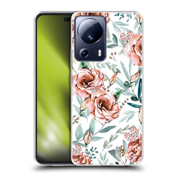 Anis Illustration Bloomers White Soft Gel Case for Xiaomi 13 Lite 5G