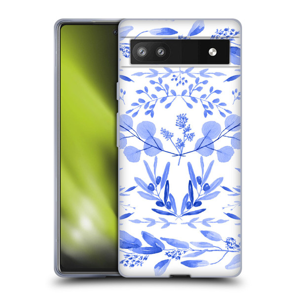 Anis Illustration Floral And Leaves Mediterranean Scene Soft Gel Case for Google Pixel 6a