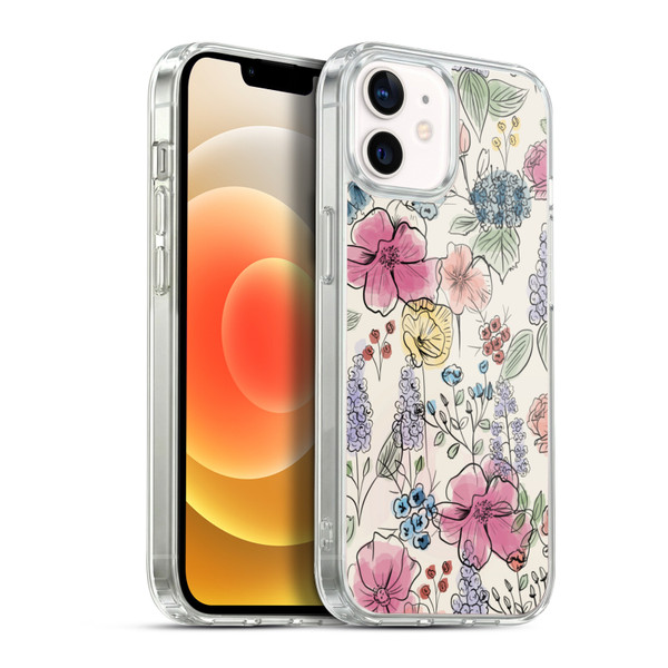 Anis Illustration Floral Pattern Wild Garden Soft Gel Case for Apple iPhone 12 / iPhone 12 Pro & MagSafe