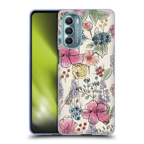 Anis Illustration Floral Pattern Wild Garden Soft Gel Case for Motorola Moto G Stylus 5G (2022)