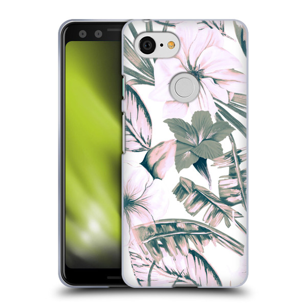 Anis Illustration Floral Pattern Pink Tropicals Soft Gel Case for Google Pixel 3