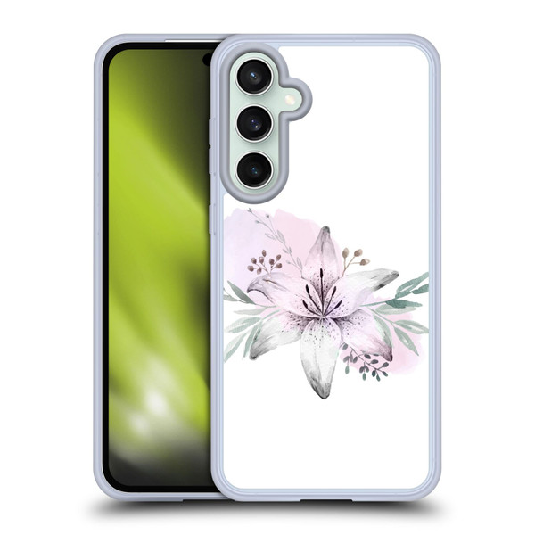 Anis Illustration Floral Pattern Lilium Flower Soft Gel Case for Samsung Galaxy S23 FE 5G