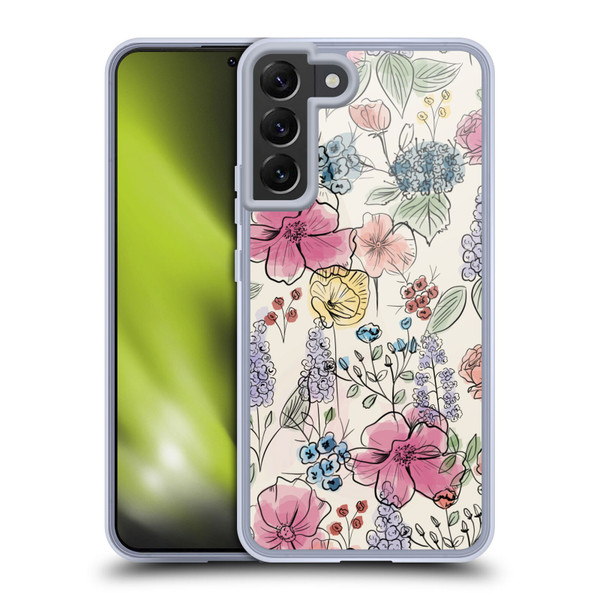 Anis Illustration Floral Pattern Wild Garden Soft Gel Case for Samsung Galaxy S22+ 5G