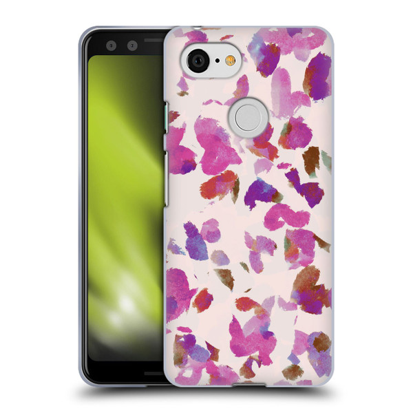 Anis Illustration Mix Pattern Soft Feminine Pink Flowers Soft Gel Case for Google Pixel 3