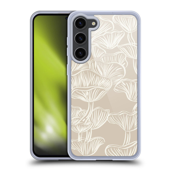 Anis Illustration Mix Pattern Mushrooms Neutrals Soft Gel Case for Samsung Galaxy S23+ 5G