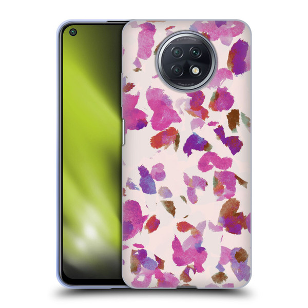 Anis Illustration Mix Pattern Soft Feminine Pink Flowers Soft Gel Case for Xiaomi Redmi Note 9T 5G