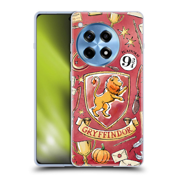 Harry Potter Deathly Hallows XIII Gryffindor Pattern Soft Gel Case for OnePlus 12R