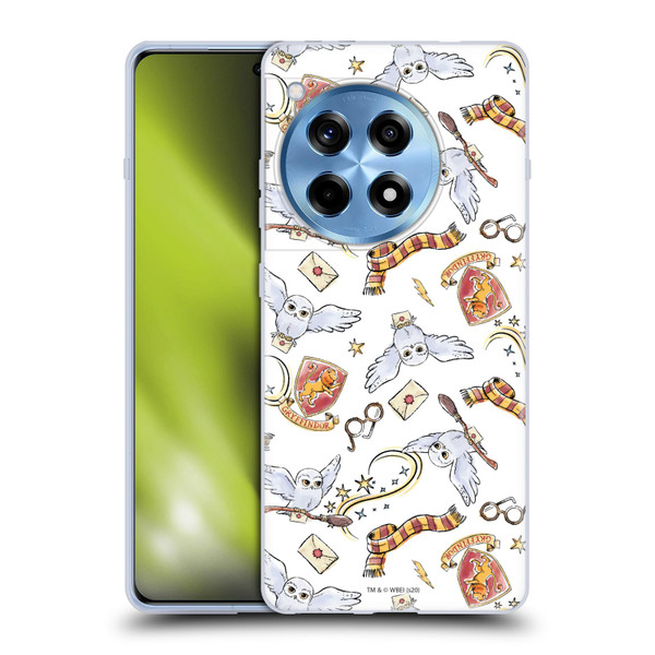 Harry Potter Deathly Hallows XIII Hedwig Owl Pattern Soft Gel Case for OnePlus 12R