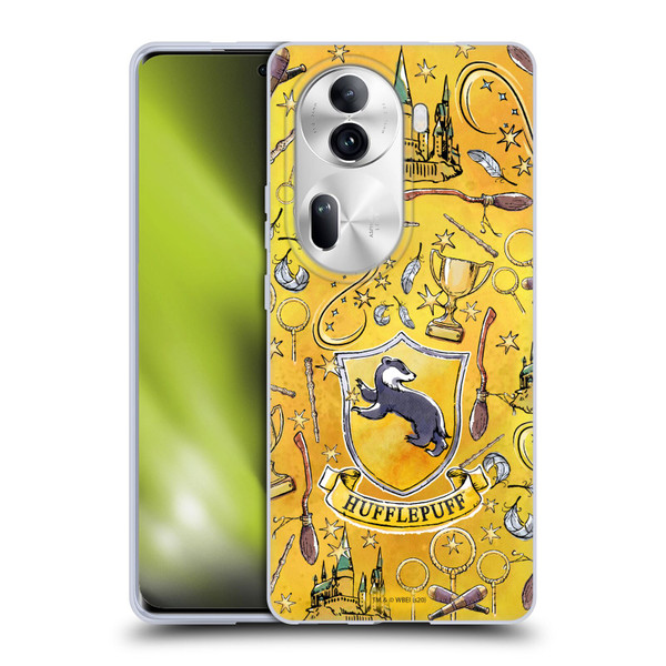 Harry Potter Deathly Hallows XIII Hufflepuff Pattern Soft Gel Case for OPPO Reno11 Pro