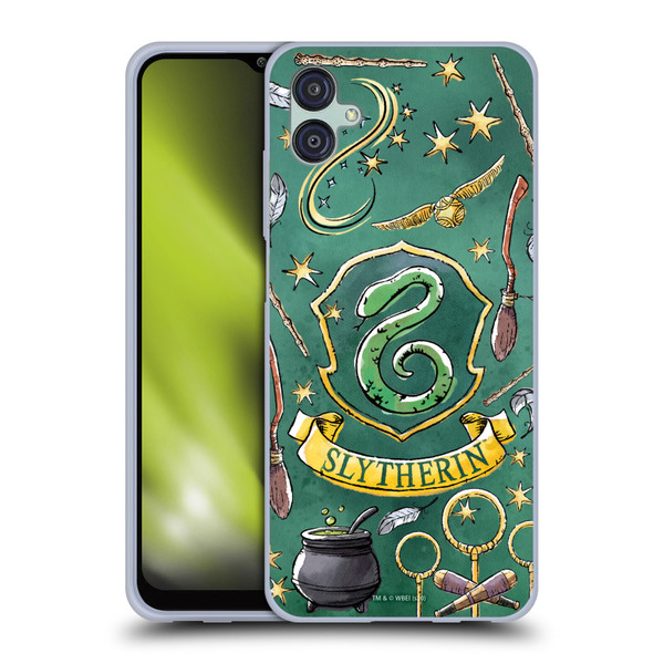 Harry Potter Deathly Hallows XIII Slytherin Pattern Soft Gel Case for Samsung Galaxy M04 5G / A04e