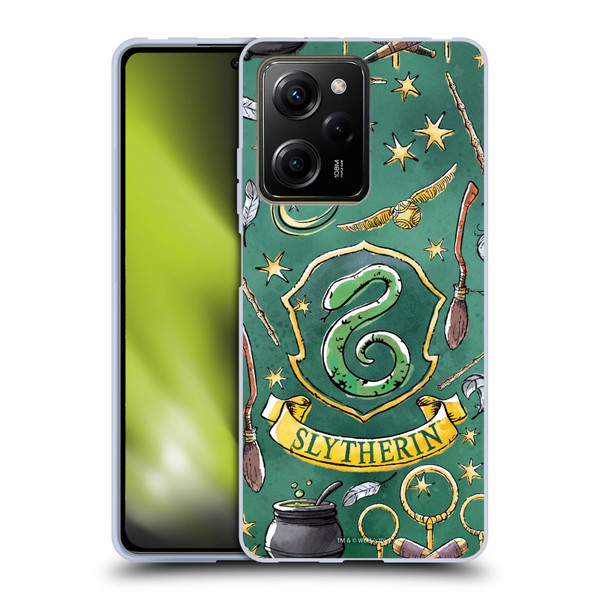 Harry Potter Deathly Hallows XIII Slytherin Pattern Soft Gel Case for Xiaomi Redmi Note 12 Pro 5G