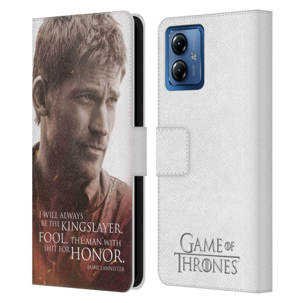 HBO Game of Thrones Character Portraits Jaime Lannister Leather Book Wallet Case Cover For Motorola Moto G14