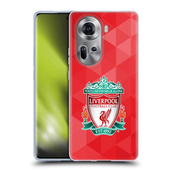 Liverpool Football Club Crest 1 Red Geometric 1 Soft Gel Case for OPPO Reno11