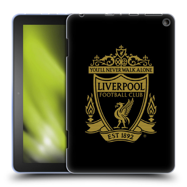 Liverpool Football Club Crest 2 Black 2 Soft Gel Case for Amazon Fire HD 8/Fire HD 8 Plus 2020