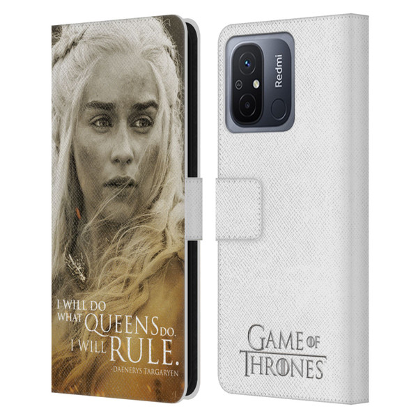 HBO Game of Thrones Character Portraits Daenerys Targaryen Leather Book Wallet Case Cover For Xiaomi Redmi 12C
