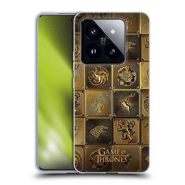 HBO Game of Thrones Golden Sigils All Houses Soft Gel Case for Xiaomi 14 Pro