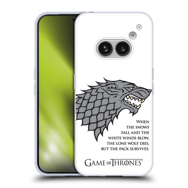 HBO Game of Thrones Graphics White Winds Soft Gel Case for Nothing Phone (2a)