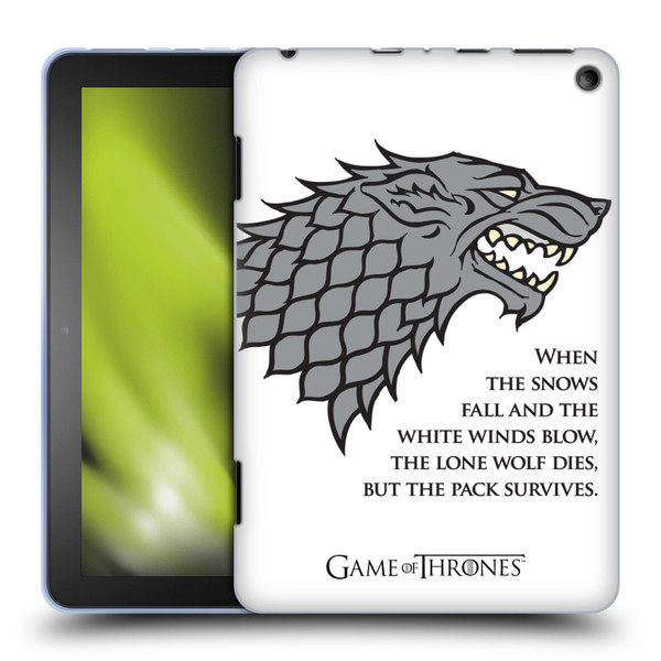 HBO Game of Thrones Graphics White Winds Soft Gel Case for Amazon Fire HD 8/Fire HD 8 Plus 2020