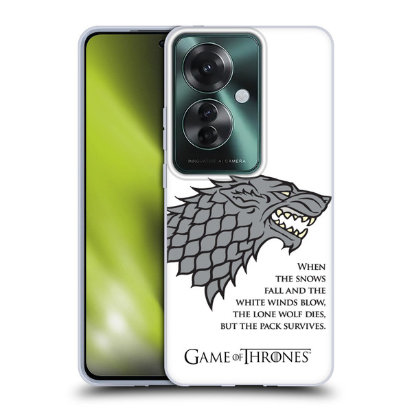 HBO Game of Thrones Graphics White Winds Soft Gel Case for OPPO Reno11 F 5G / F25 Pro 5G